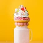 Ice cream with cocktail