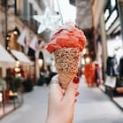 Red cone Ice cream